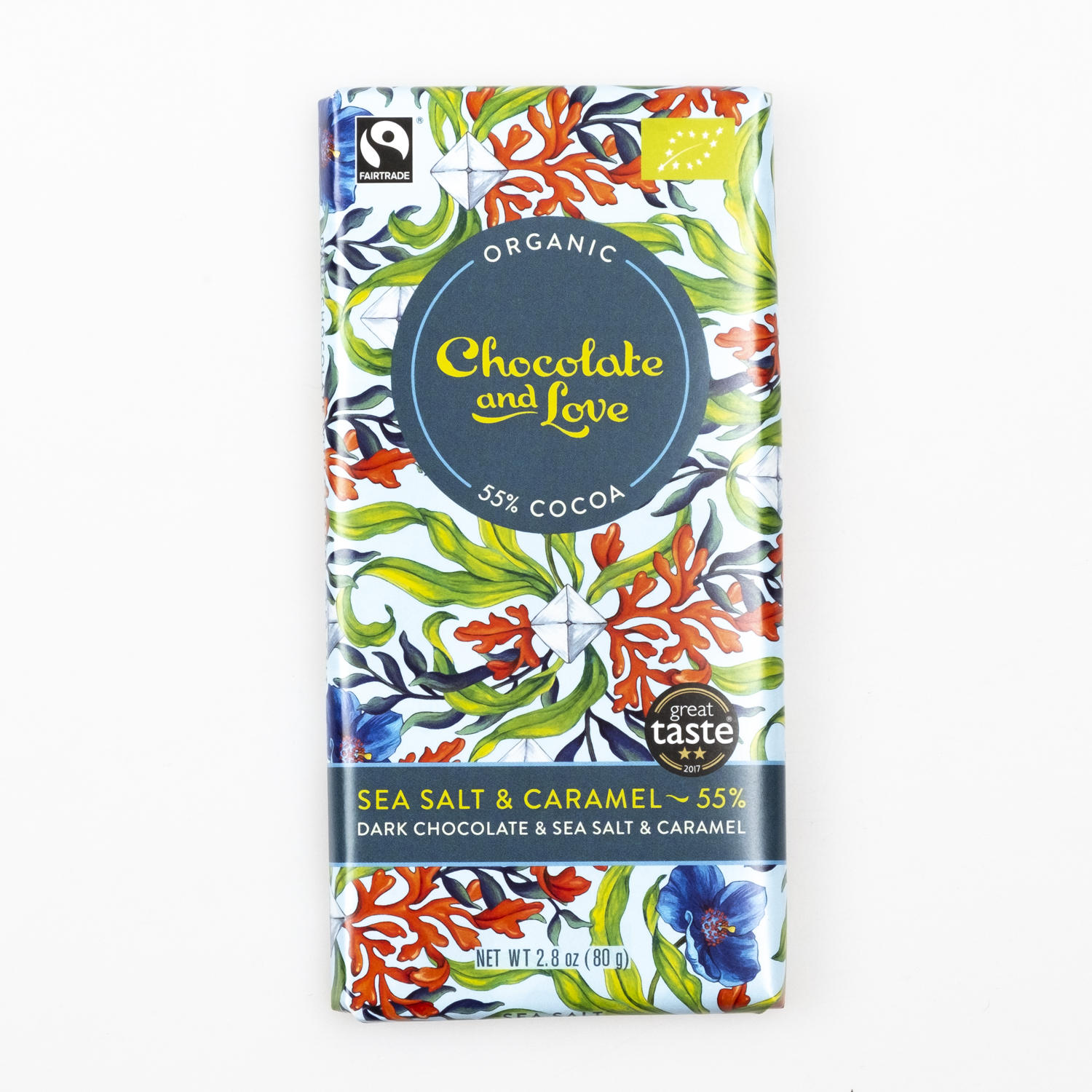 Chocolate & Love Sea Salt Caramel bio 55, 80g schwarzenbach.ch