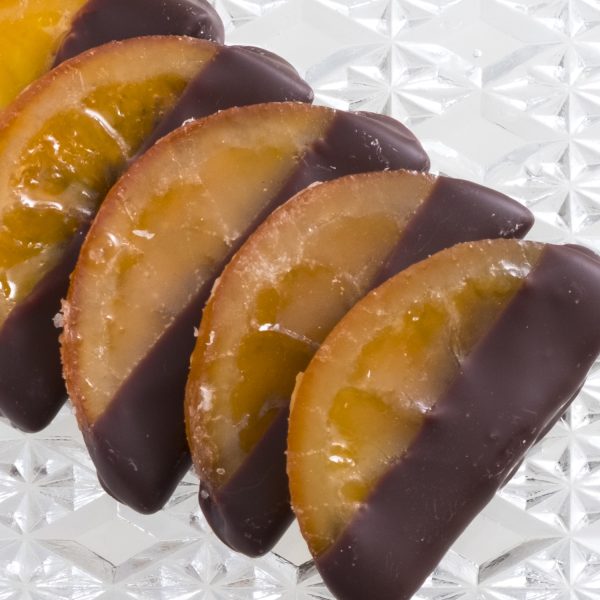 Orange slices with chocolate