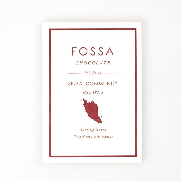 Fossa Semai Community Malaysia 72%, 50g