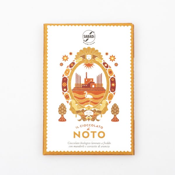 Sabadi "Noto" 60% organic with orange peel, 50g