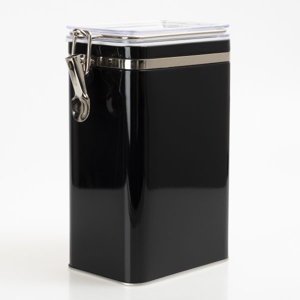 Coffee tin square black 500g