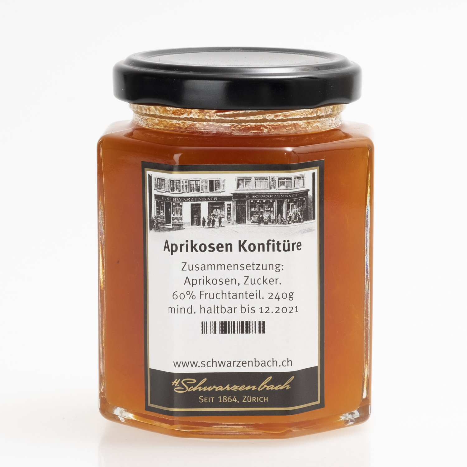 Apricot jam (Aprikosen Konfitüre) 240g - schwarzenbach.ch