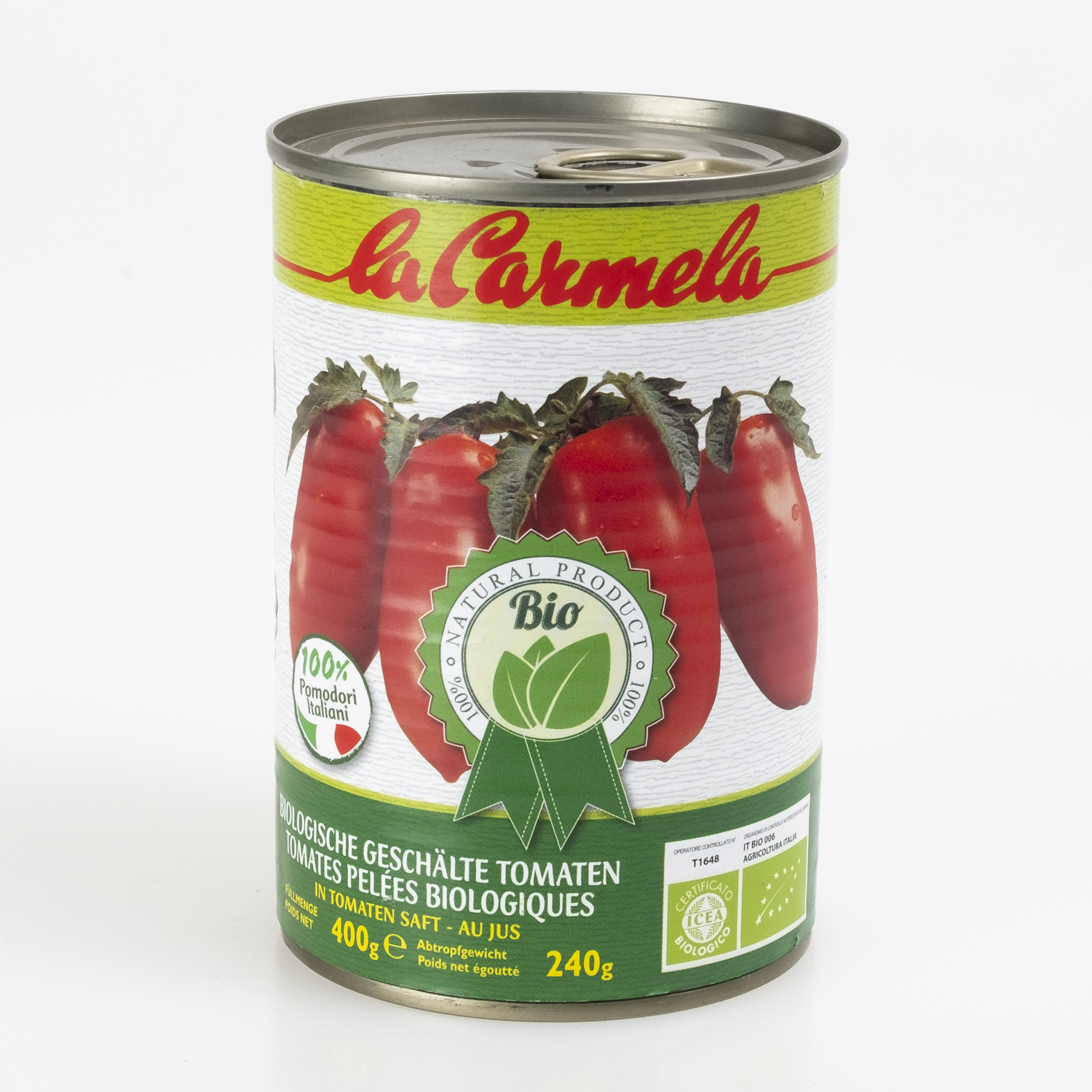 Pelati lunghi "la Carmela" organic 400g