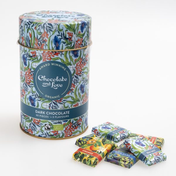 Chocolate & Love tin "Sea Salt" organic, 30 x 5,5g