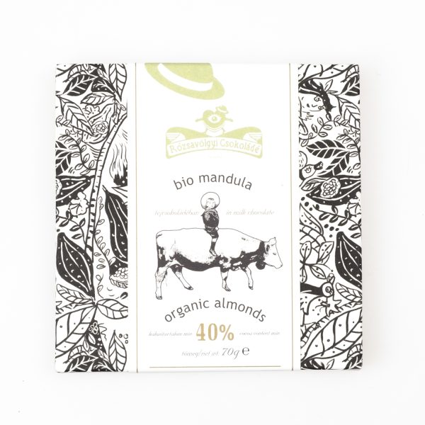 Rózsavölgyi Schokolade mit Mandeln 40%, 70g