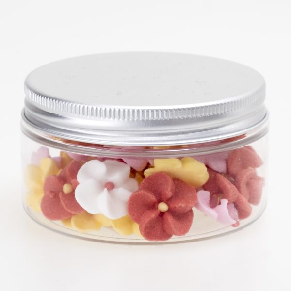 Sugar flowers coloured 18mm, 40 pcs.