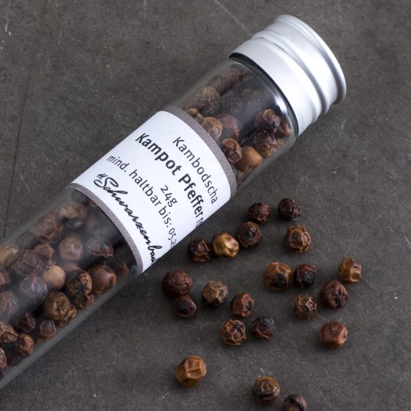 Kampot Pfeffer rot im Glas 24g bio