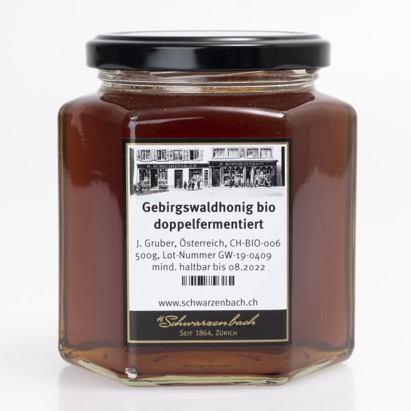 Mountain forest honey double fermented (Gebirgswaldhonig doppelt fermentier) organic 500g