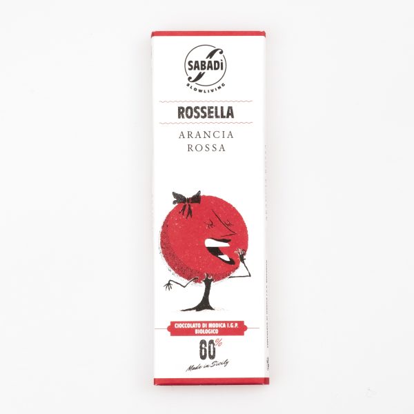 Sabadi "Rossella" with blood orange 60% organic, 50g