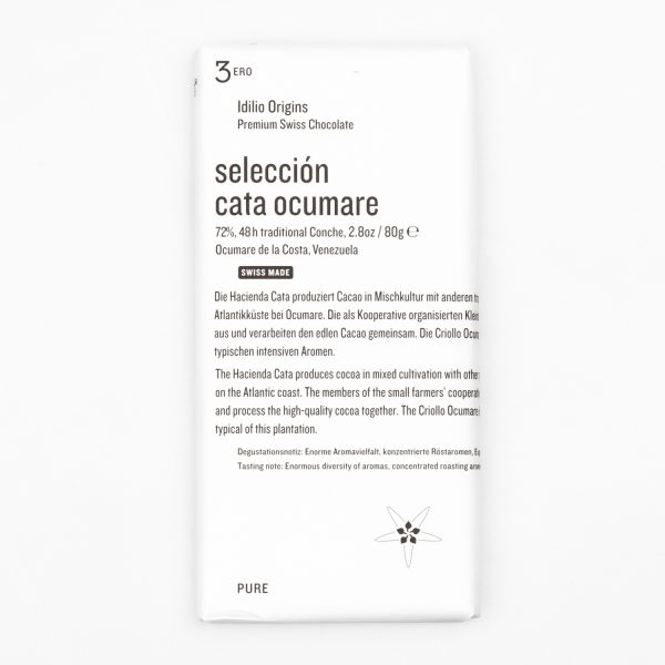 Idilio 3ero Selecciòn Cata Ocumare 72%, 80g