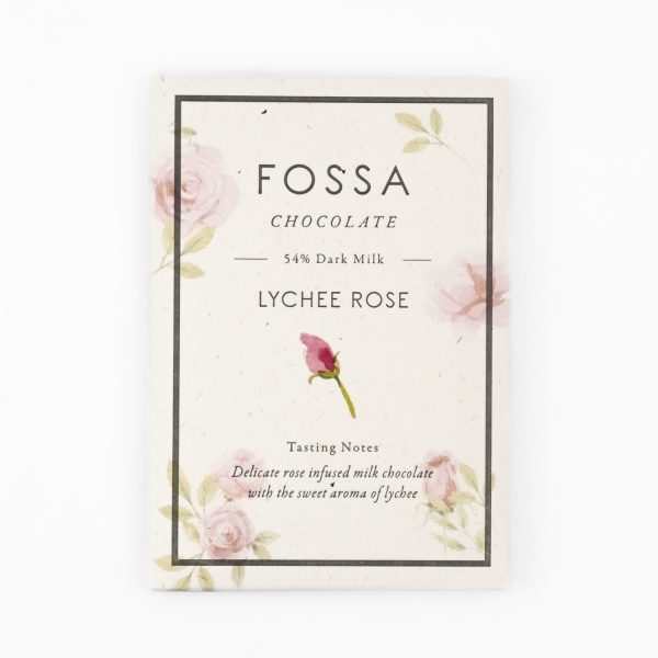 Fossa Lychee Rose 54% milk, 50g