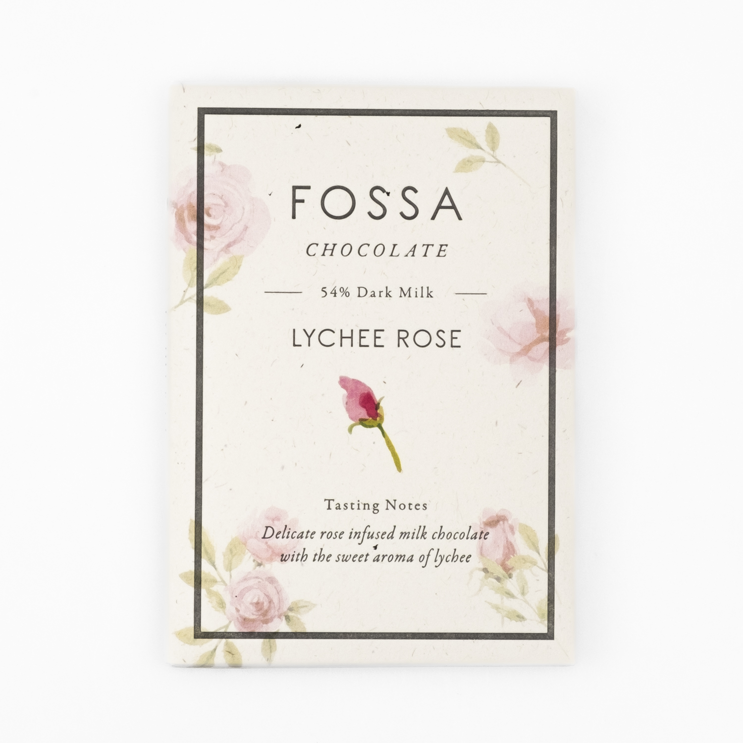 Fossa Lychee Rose 54% milk, 50g