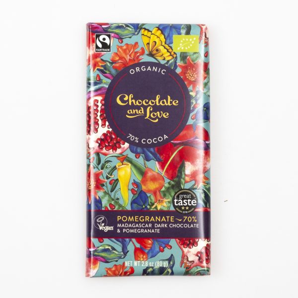 Chocolate & Love Pomegrate bio 70%, 80g