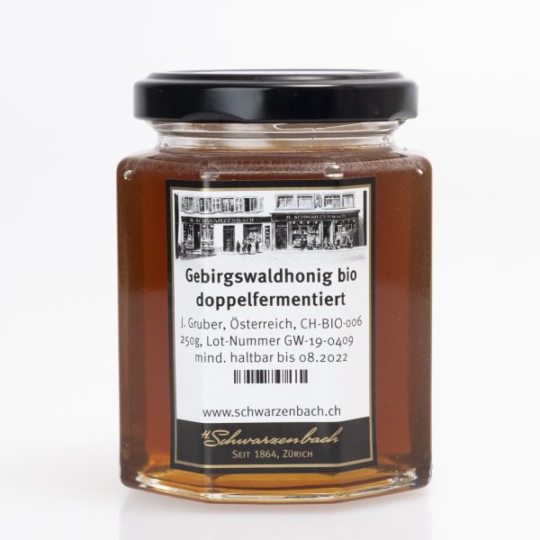Mountain forest honey double fermented (Gebirgswaldhonig doppelt fermentiert) organic 250g