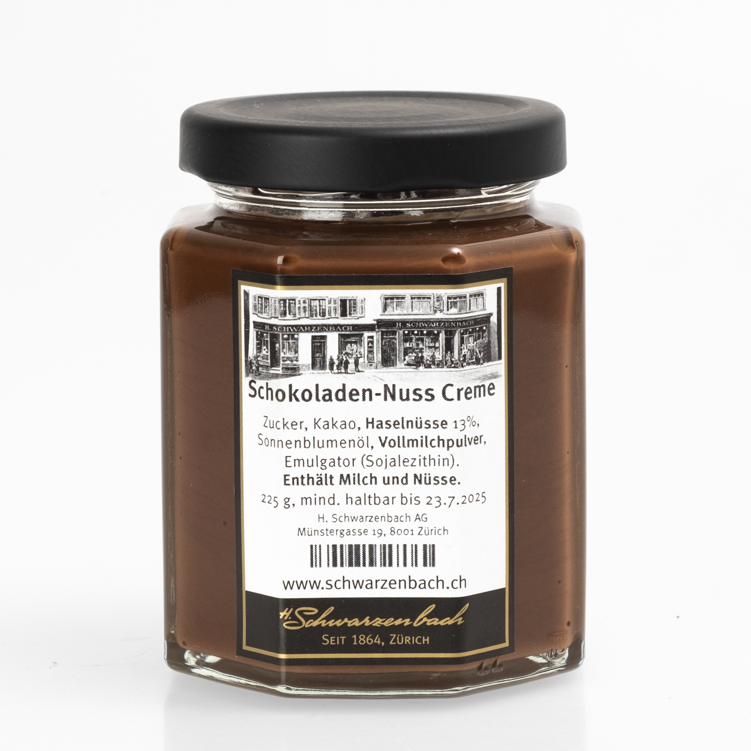Schokoladen-Nuss Creme 225g - schwarzenbach.ch