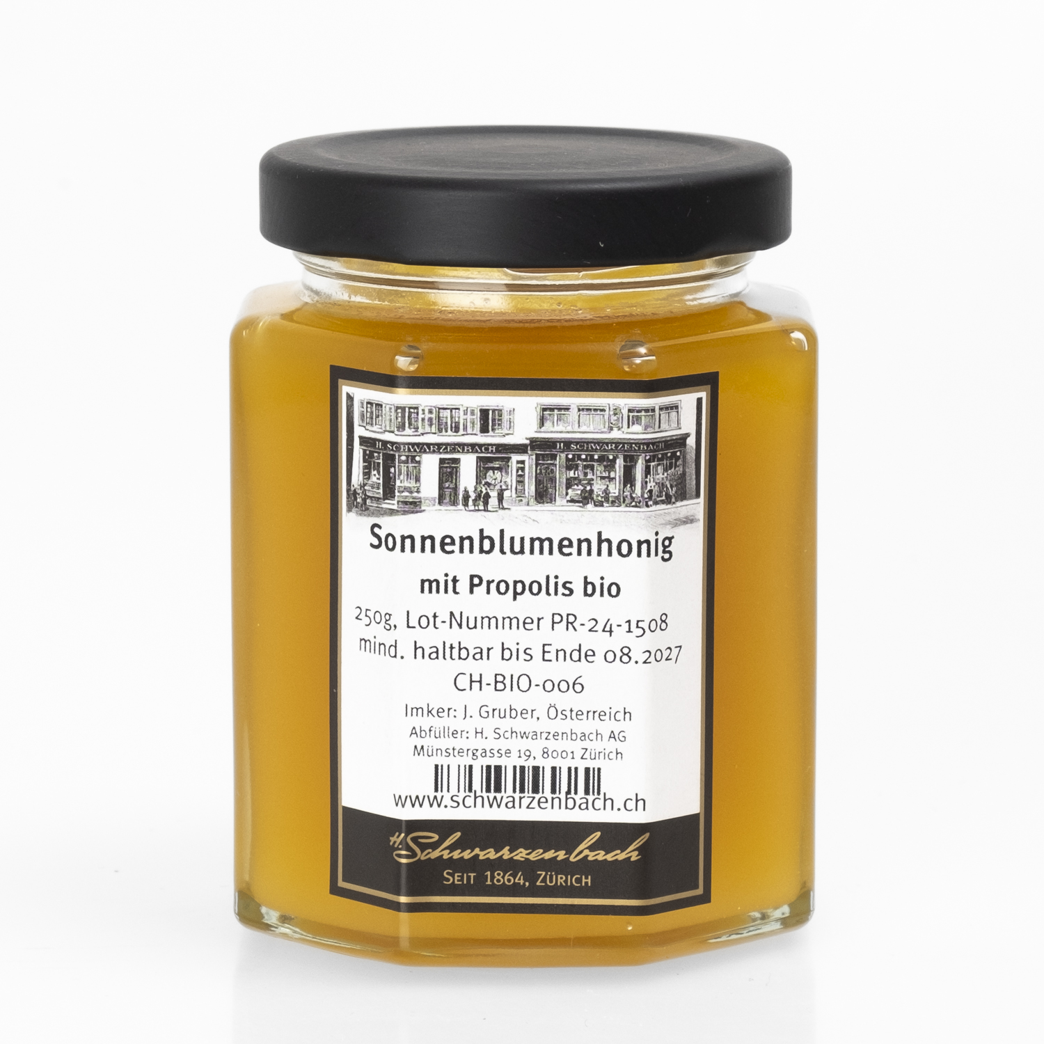 Sonnenblumenhonig (Sunflower honey) with Propolis bio 250g
