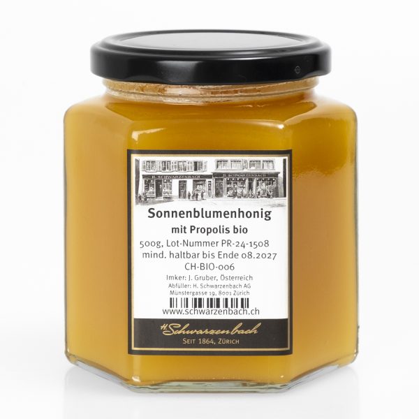 Sonnenblumenhonig mit Propolis bio 500g