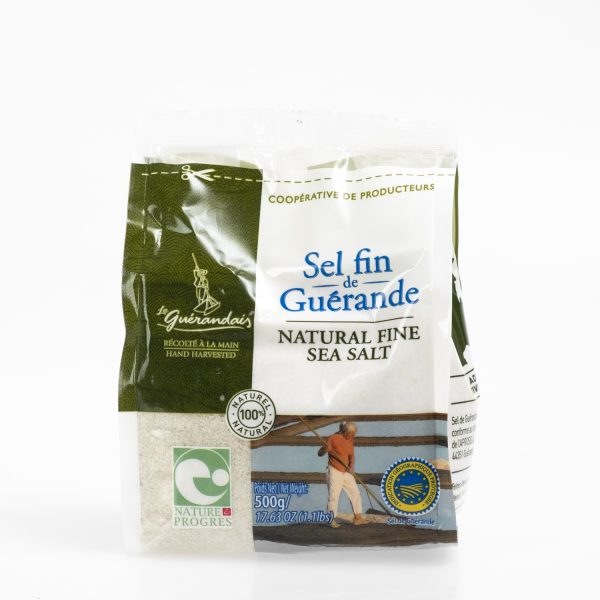 Meersalz grau fein gemahlen Guérande 500g Beutel
