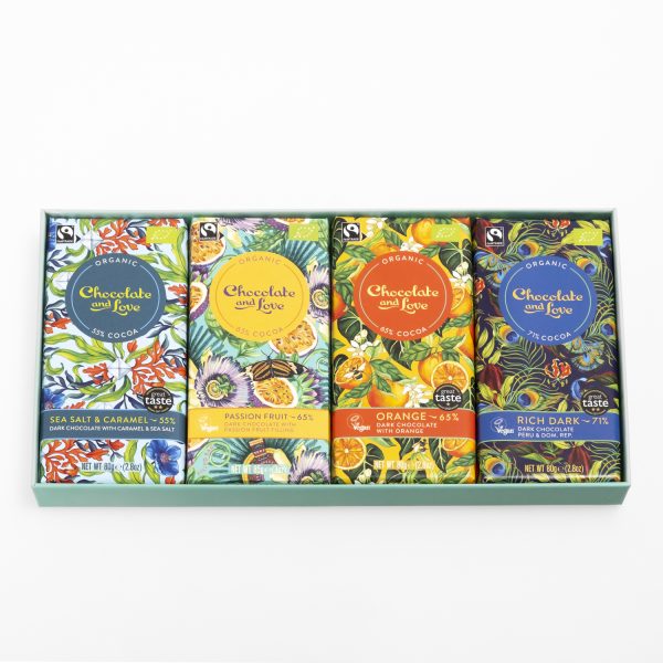 "Chocolate & Love Geschenkbox Passion Fruit 4x80g - Image 3