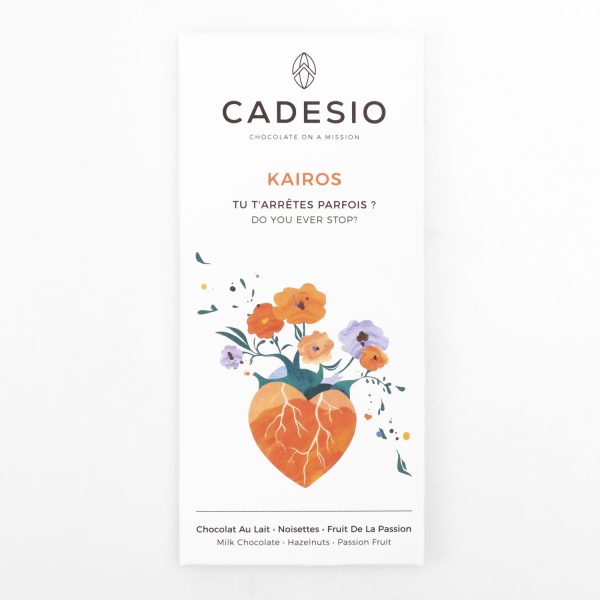 Cadesio Kairos hazelnut/passion fruit 33.5% milk, 85g