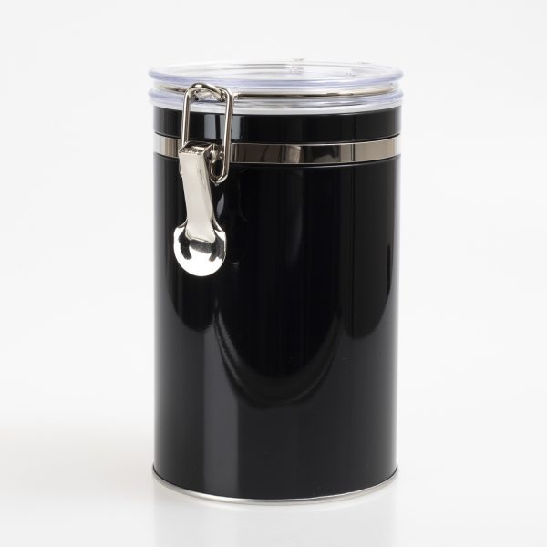 Coffee tin round black 250g