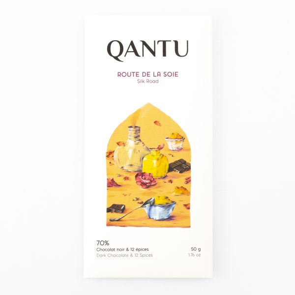 Qantu Route de la Soie 70% mit Gewürzen, 50g