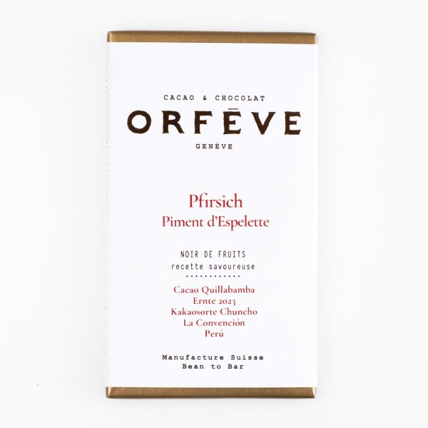 Orfève Peach & Piment d'Espelette 64%, 70g