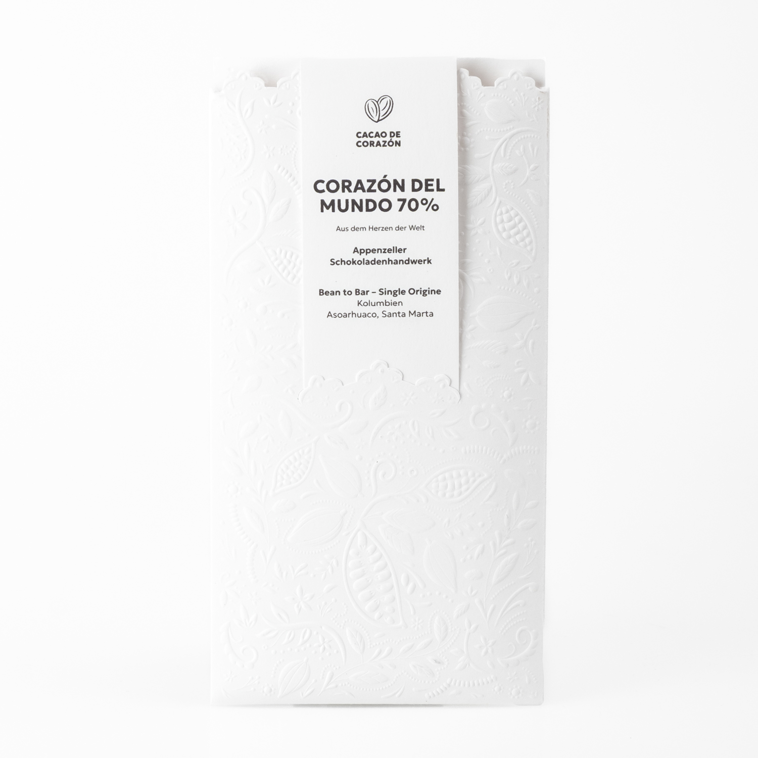 Cacao de Corazón del Mundo 70%, 65g