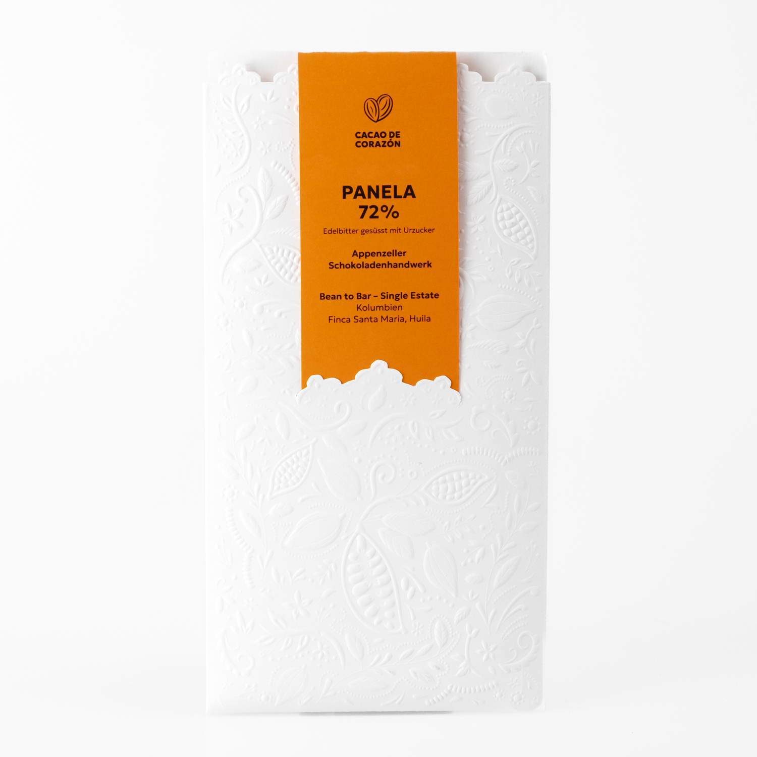 Cacao de Corazón Panela 72%, 65g