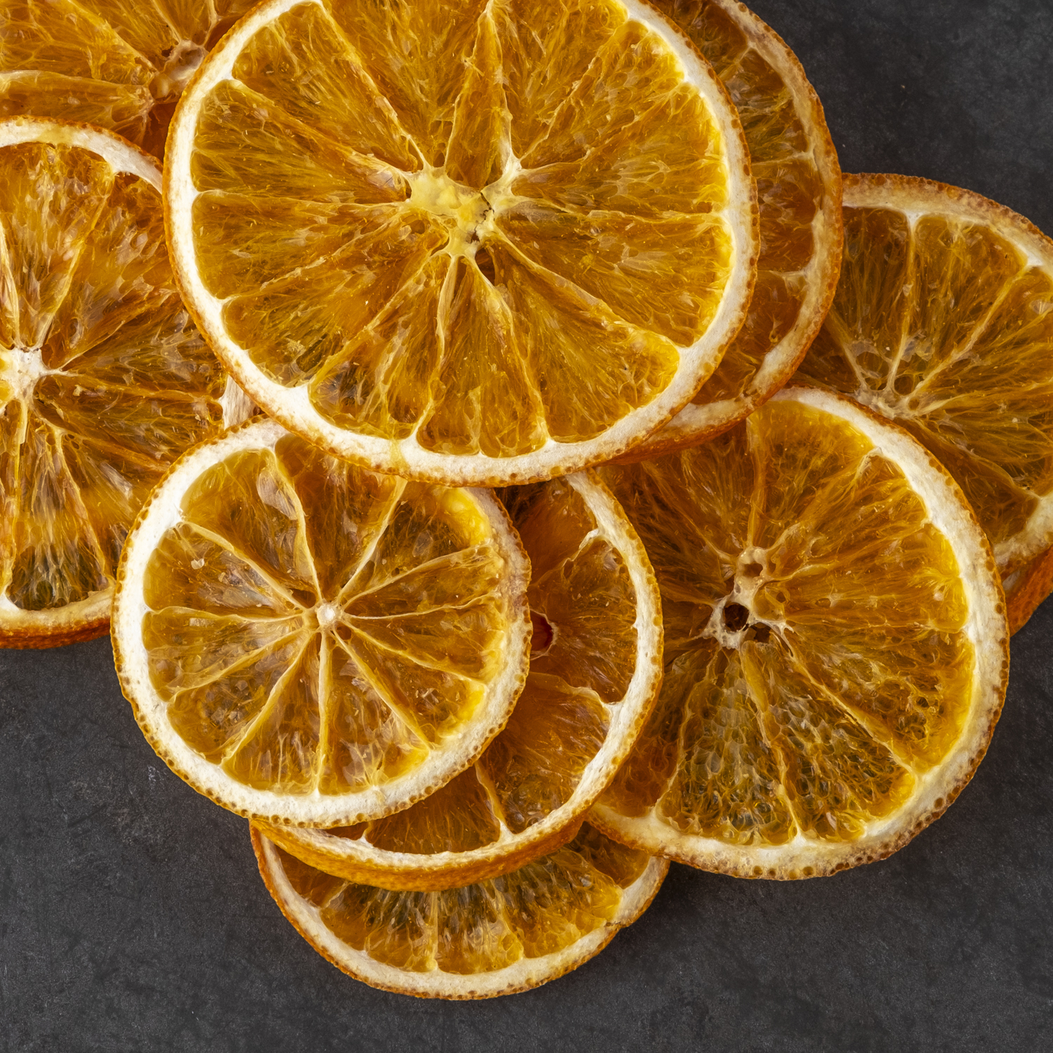 Orangen in Scheiben, getrocknet, natural