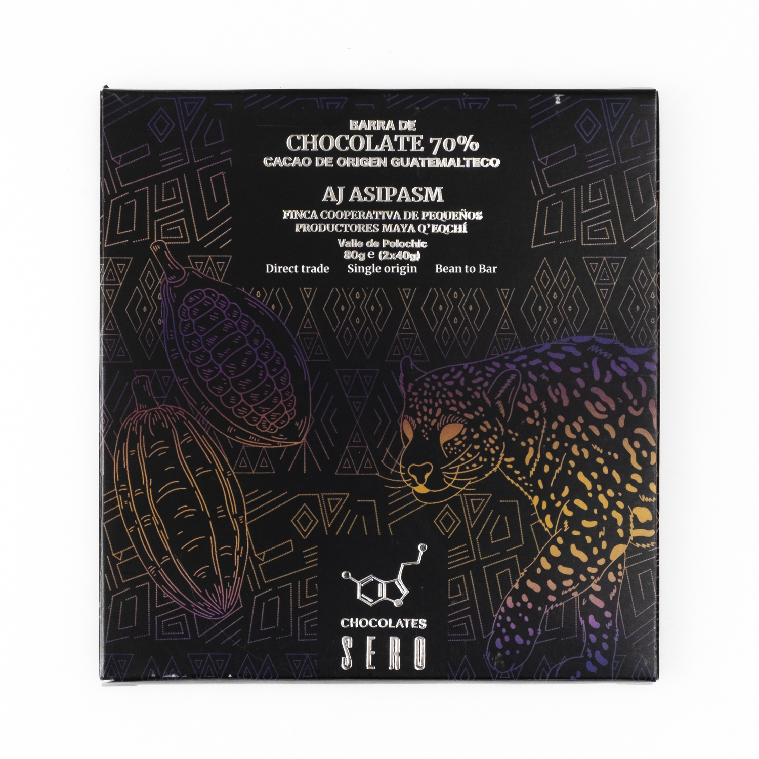 Chocolates Sero Aj Asipasm 70%, 2 x 40g