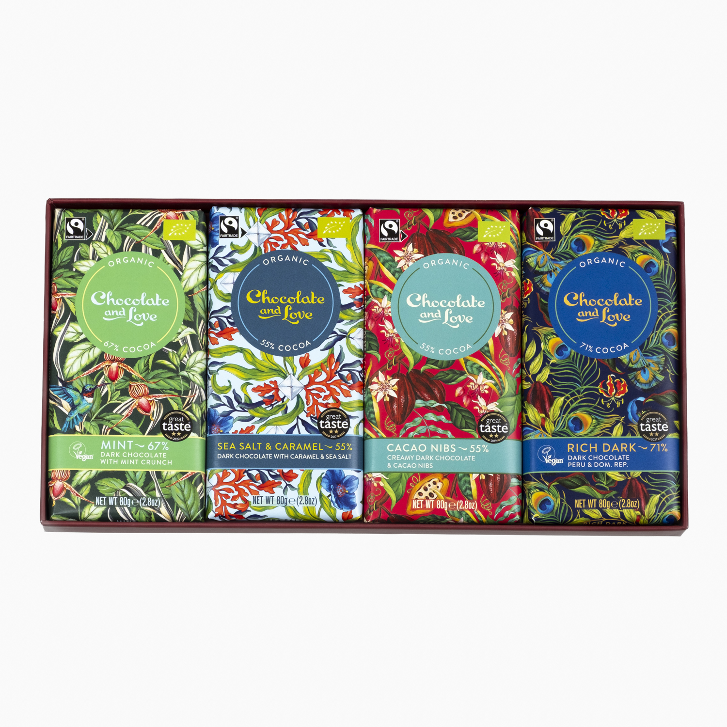 Chocolate & Love Geschenkbox "Phoenix" bio 4x80g - Image 3