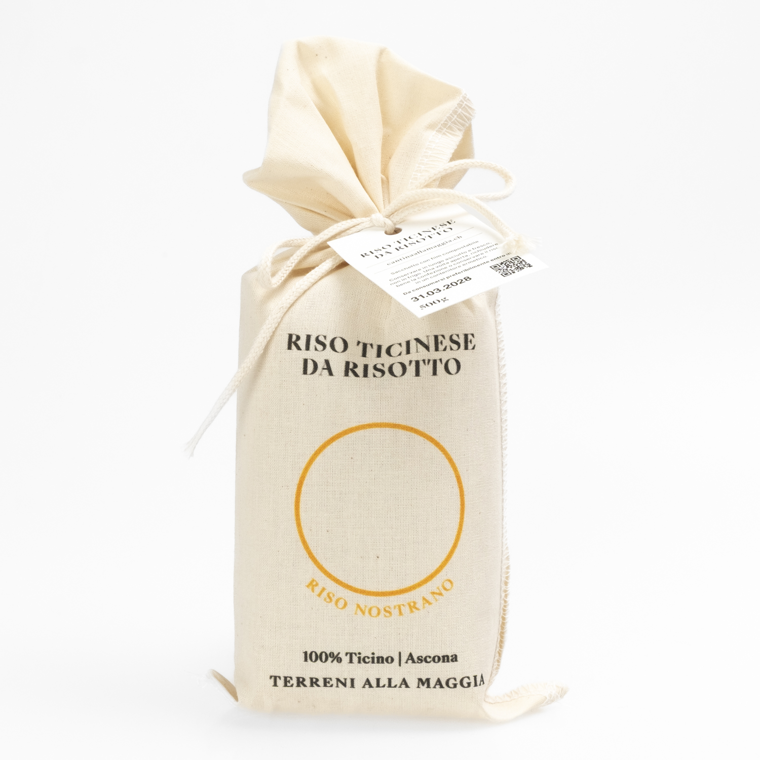 Riso Ticinese da Risotto, Ticino 500g Stoffbeutel