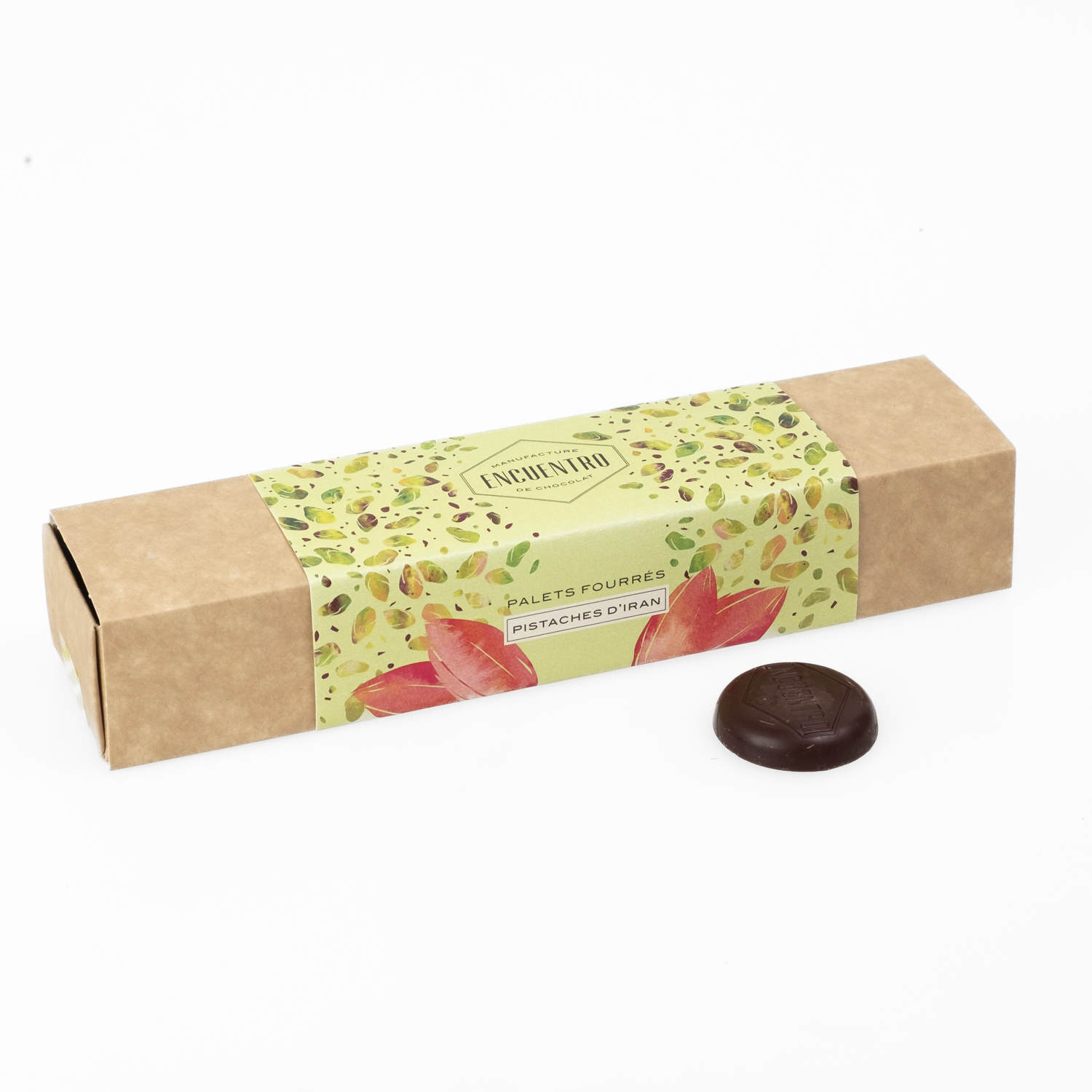 Encuentro Palets fourrés Pistache 70% bio, 110g