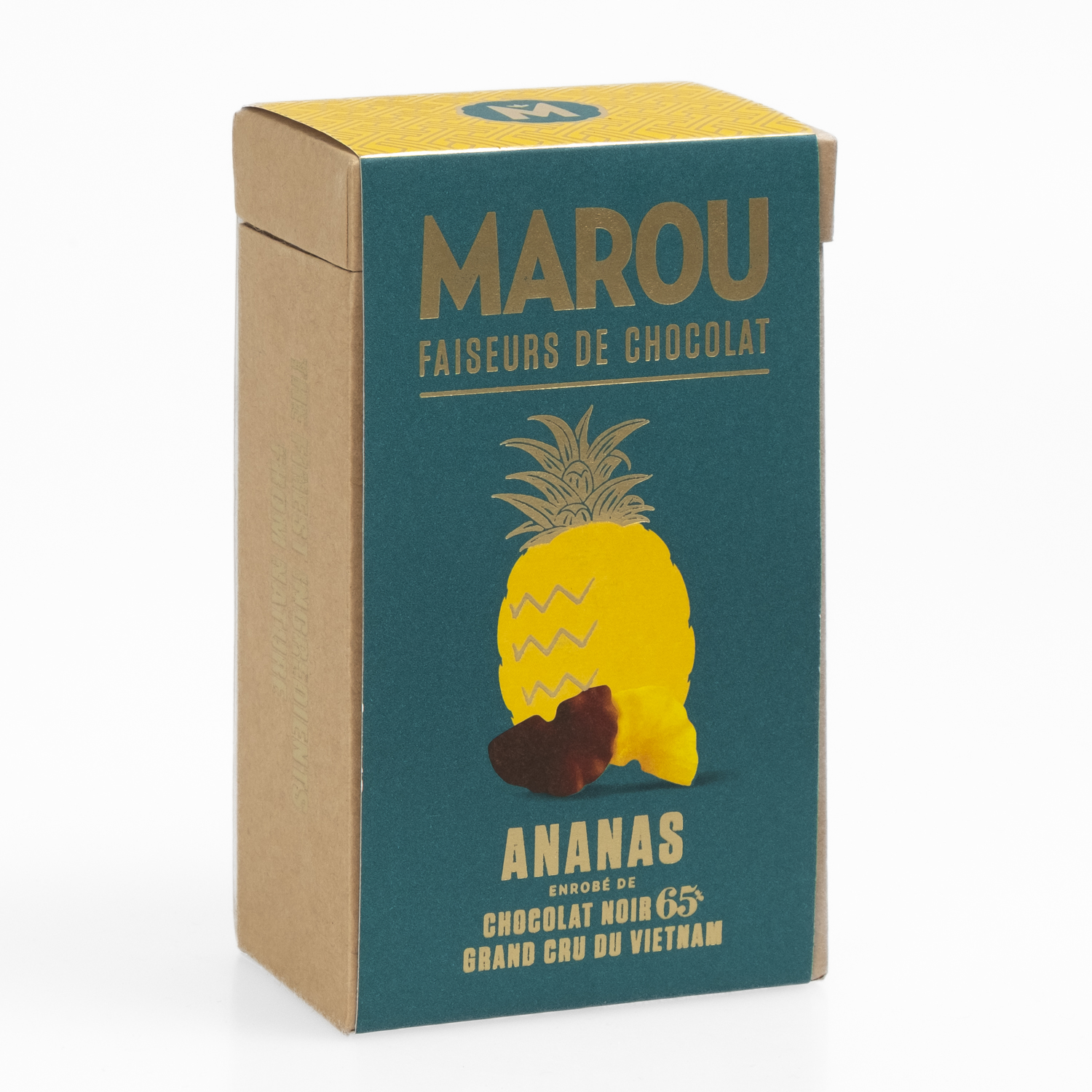 Marou Ananas mit Schokolade 65%, 100g
